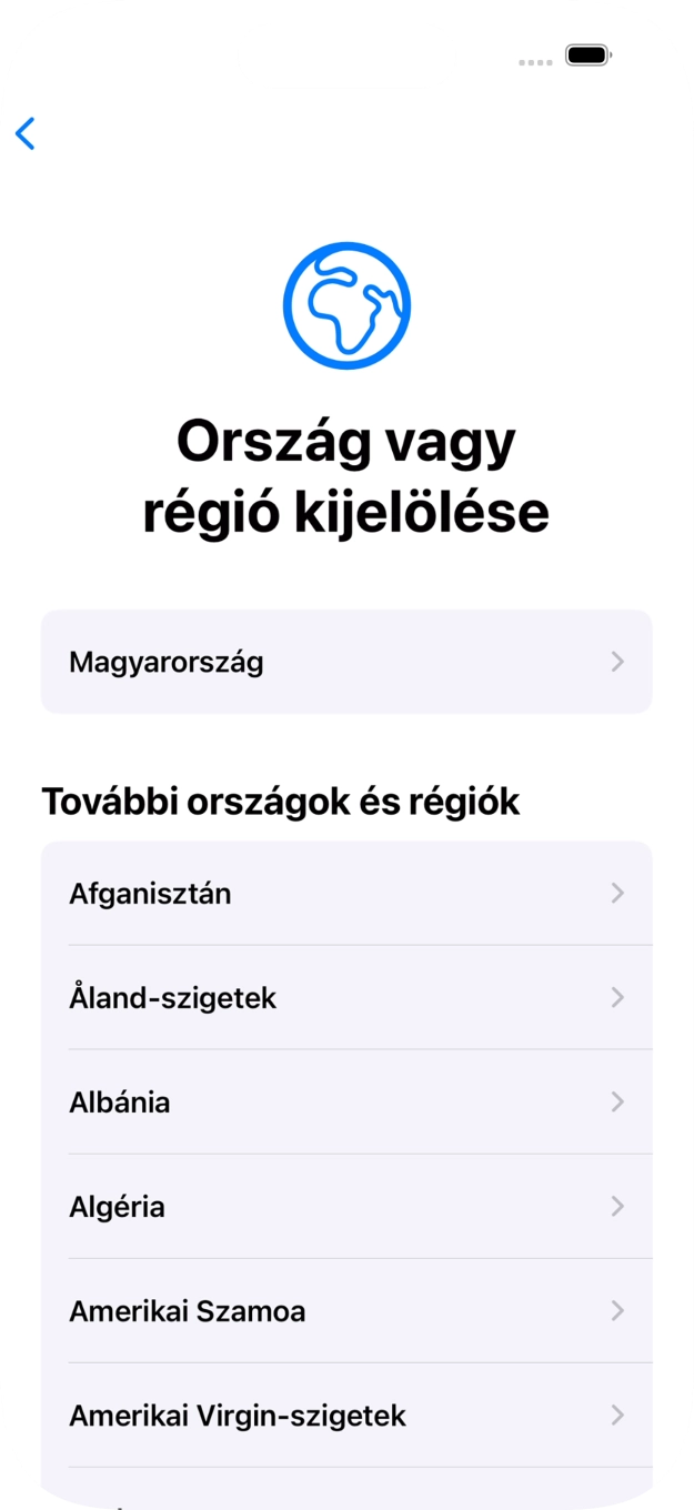 Válaszd ki a kívánt országot vagy régiót.