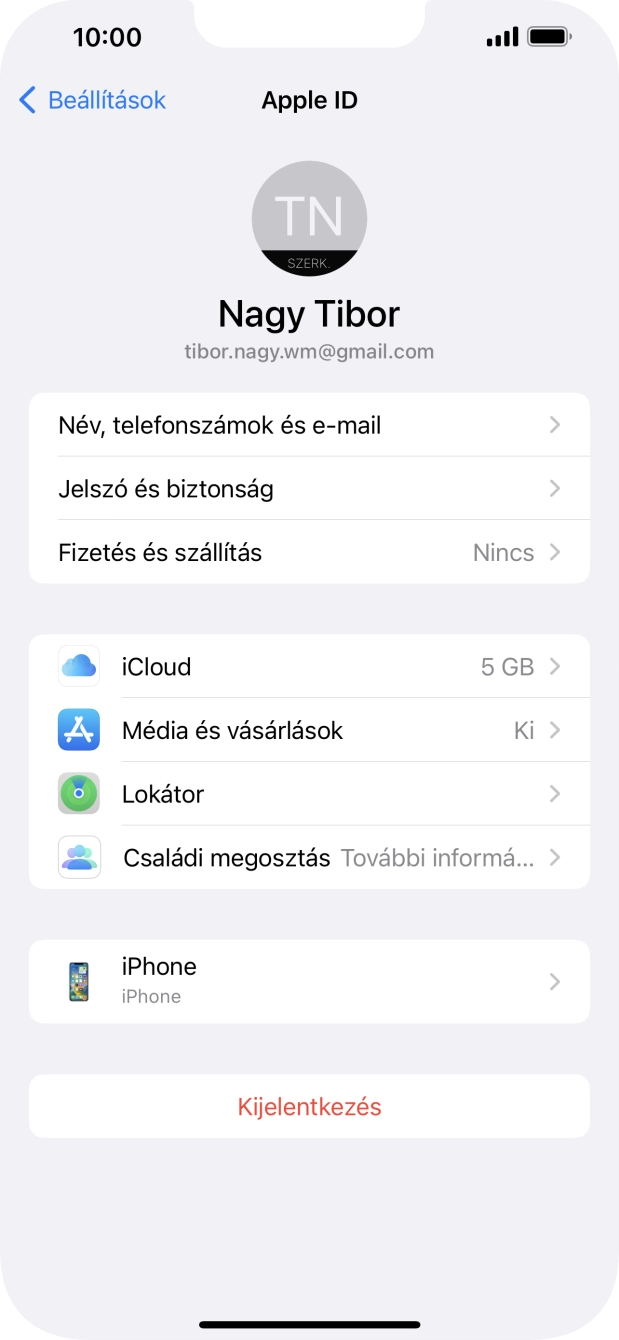 Húzd az ujjad felfelé a kijelző aljáról, hogy visszatérj a kezdőképernyőhöz.
