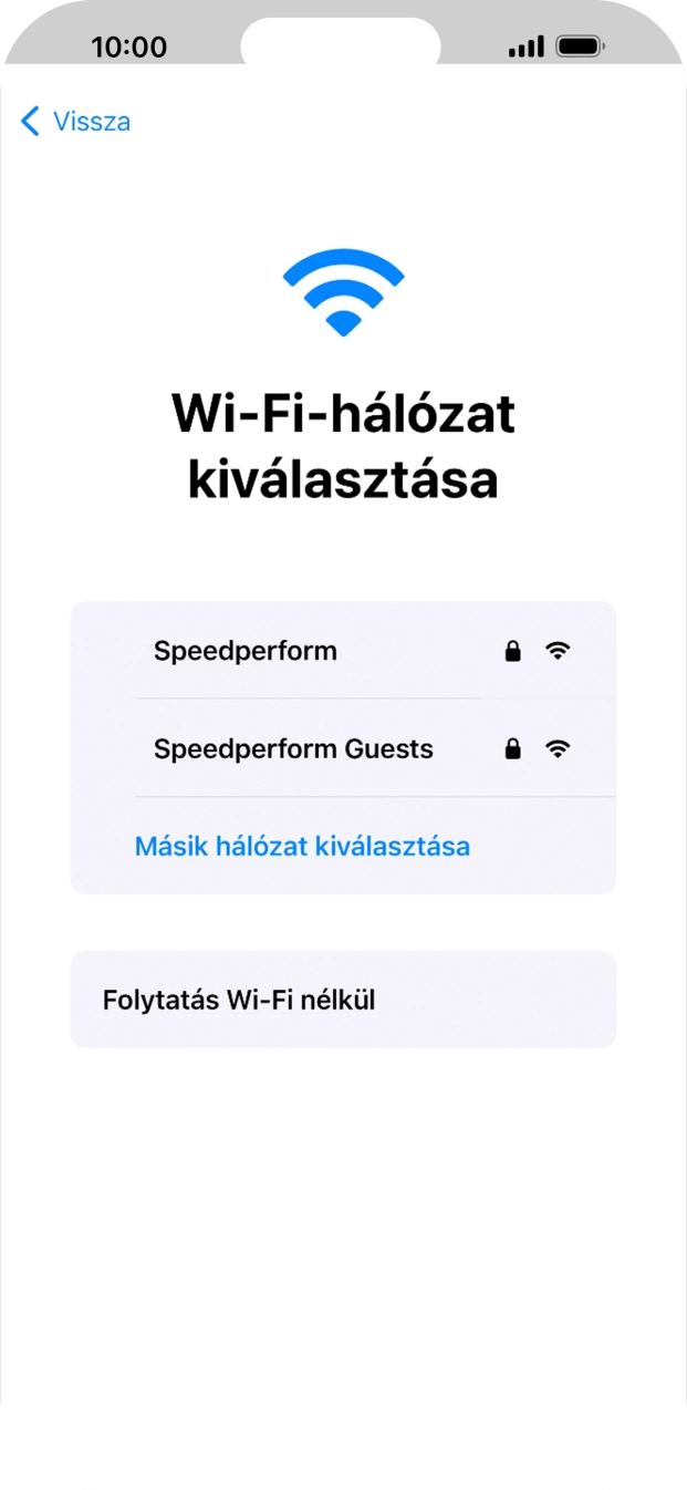 Válaszd ki a kívánt Wi-Fi hálózatot.