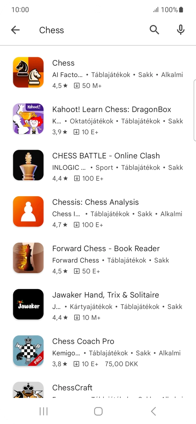 Kattints a kívánt alkalmazásra. Kattints a kívánt alkalmazásra.