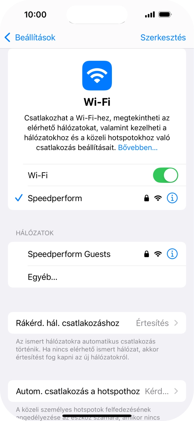 Húzd az ujjad felfelé a kijelző aljáról, hogy visszatérj a kezdőképernyőhöz.