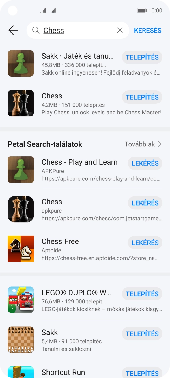 Kattints a kívánt alkalmazásra.