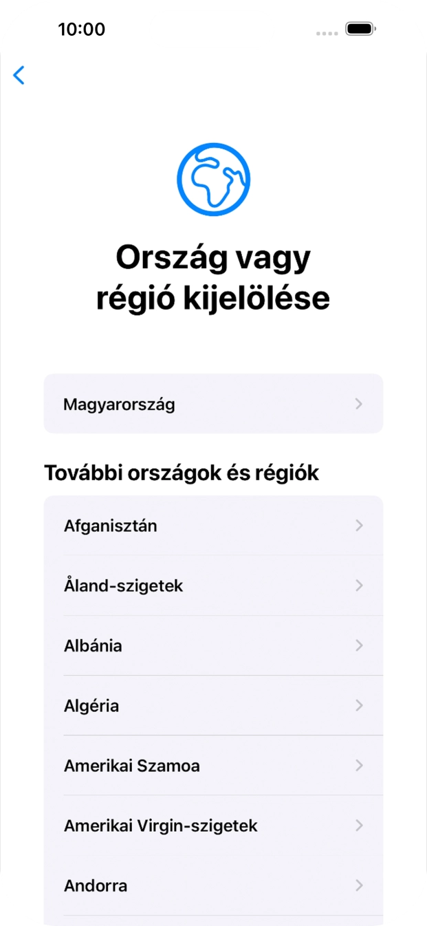 Válaszd ki a kívánt országot vagy régiót.