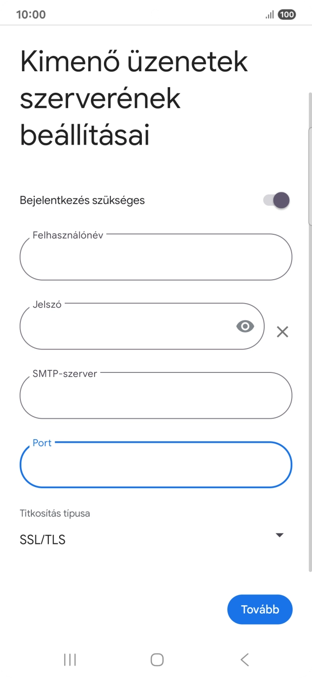 Válaszd a Tovább lehetőséget.