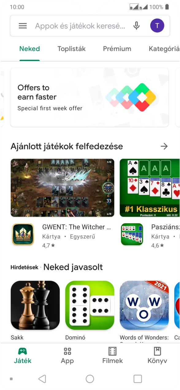 Kattints a keresés mezőre.