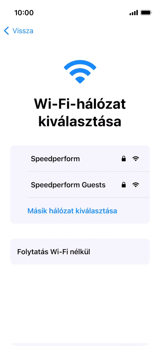 Válaszd ki a kívánt Wi-Fi hálózatot. Válaszd ki a kívánt Wi-Fi hálózatot.