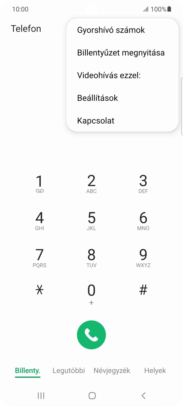 Válaszd a Beállítások lehetőséget. Válaszd a Beállítások lehetőséget.
