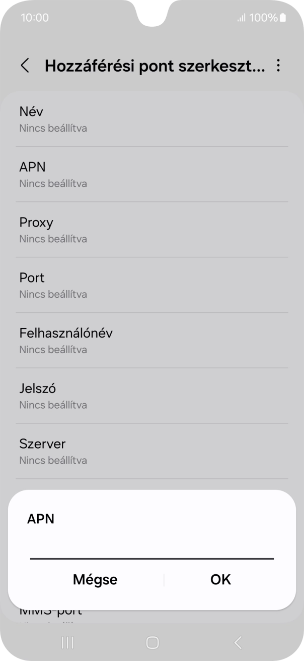 Amennyiben előfizetésed van, írd be azt, hogy mms, és válaszd az OK lehetőséget.