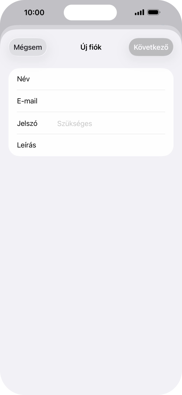 Kattints a Jelszó mezőre, és írd be az e-mail-fiókodhoz tartozó jelszót.