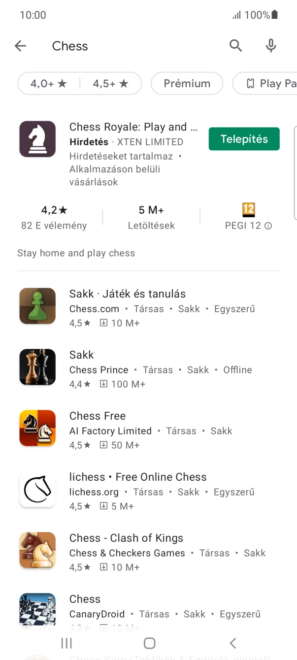 Kattints a kívánt alkalmazásra. Kattints a kívánt alkalmazásra.