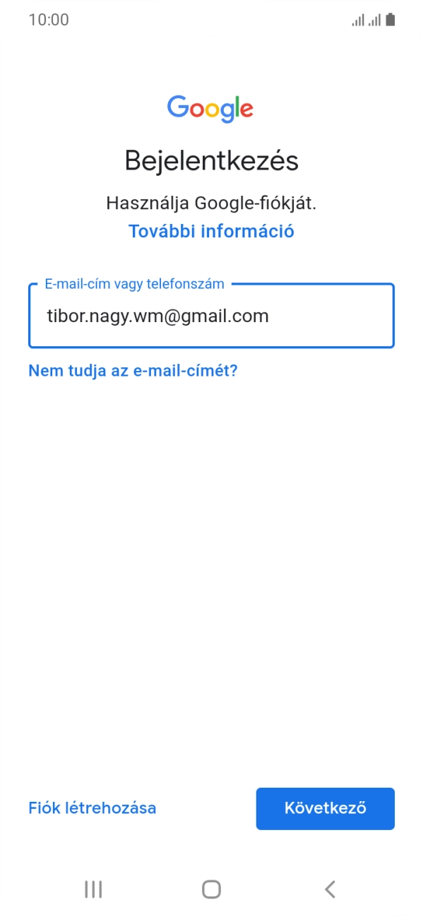 Válaszd a Következő lehetőséget.