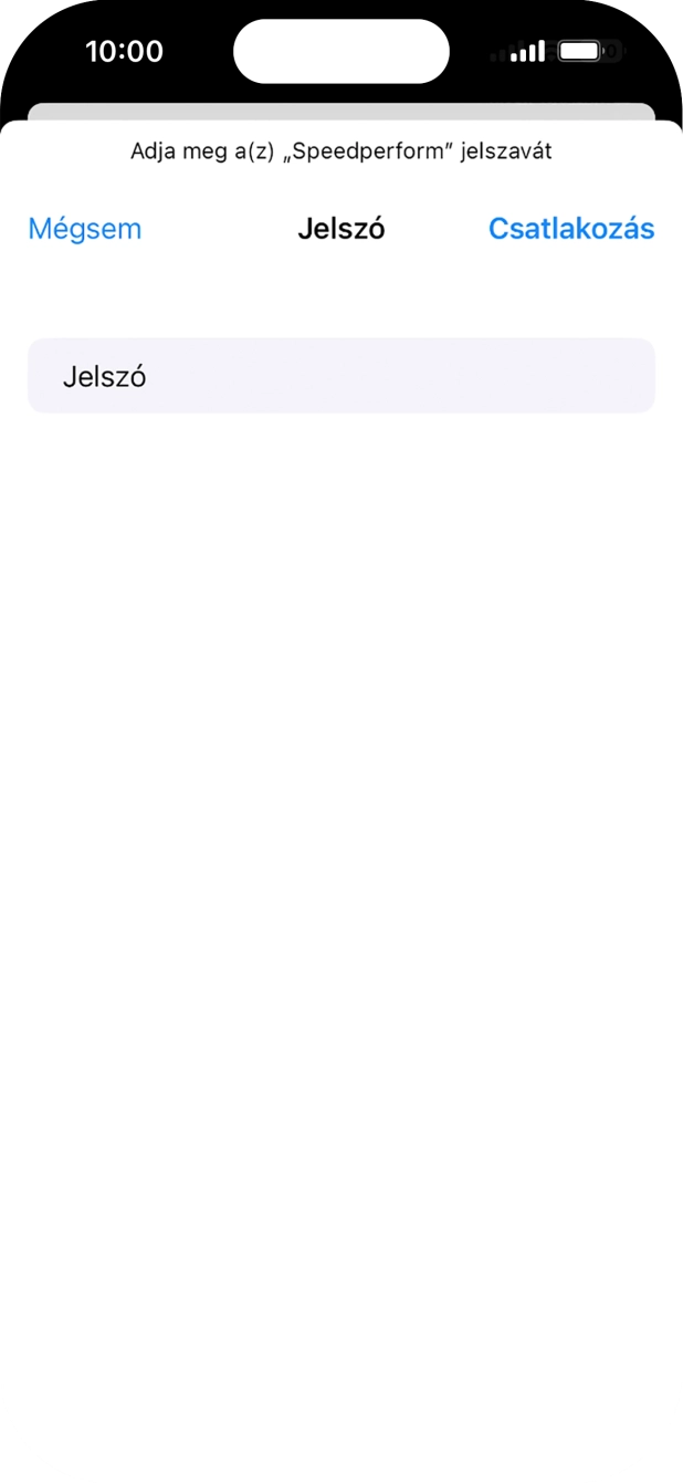 Írd be a Wi-Fi hálózatodhoz tartózó jelszót, és válaszd a Csatlakozás lehetőséget. Írd be a Wi-Fi hálózatodhoz tartózó jelszót, és válaszd a Csatlakozás lehetőséget.