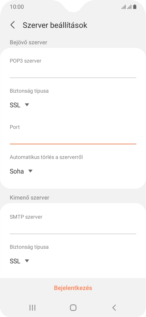 Nyisd le az „Automatikus törlés a szerverről” alatt legördülő menüt.