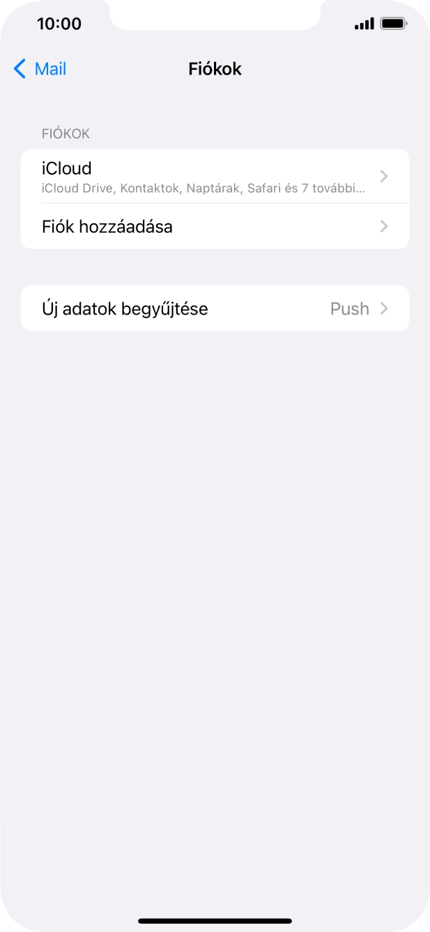 Válaszd a Fiók hozzáadása lehetőséget.