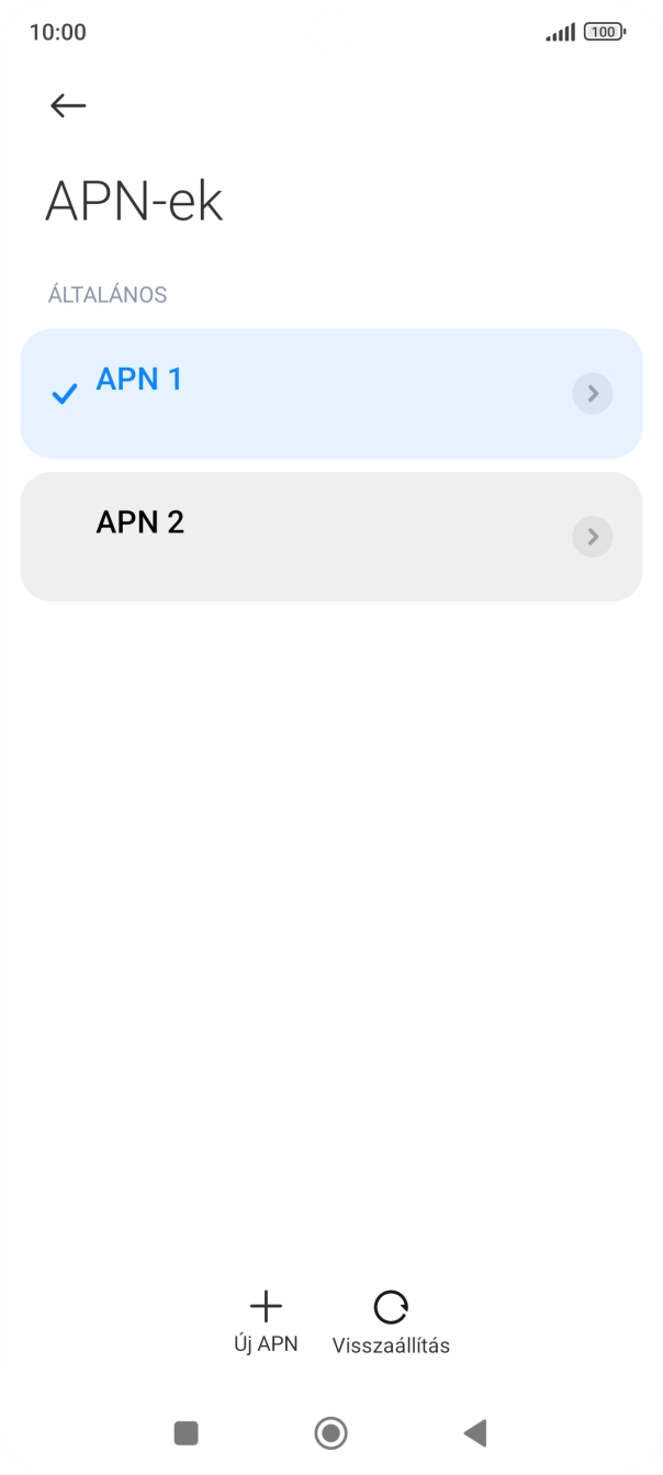 Kattints a kívánt adatkapcsolatra annak aktiválásához.
