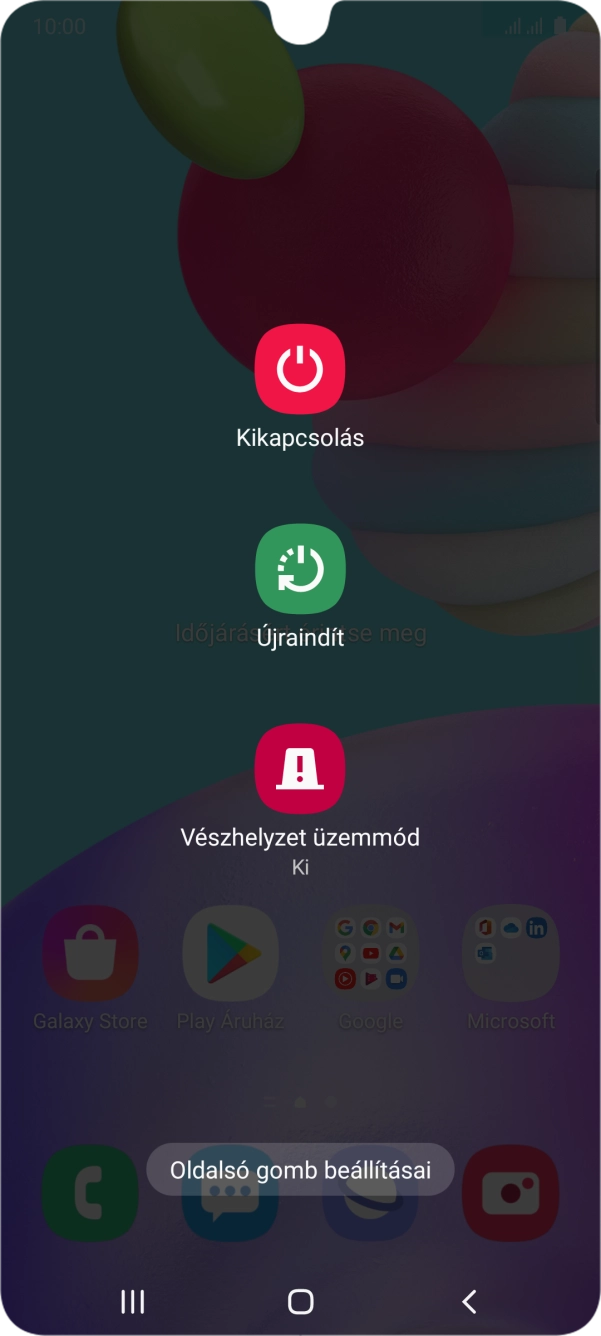 Válaszd a Kikapcsolás lehetőséget. Válaszd a Kikapcsolás lehetőséget.