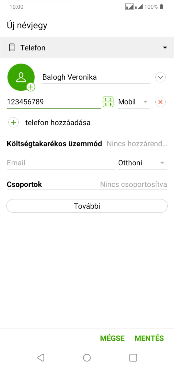 Válaszd a MENTÉS lehetőséget.