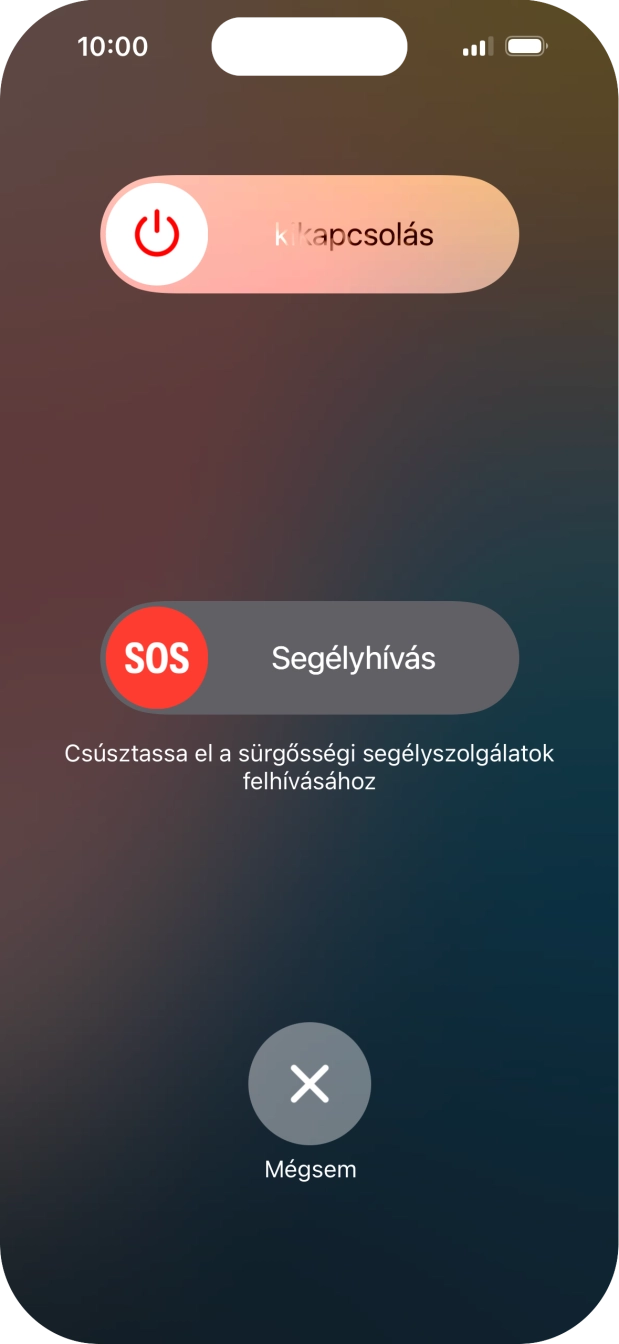 Kattints a kikapcsolás ikonra, és húzd az ikont jobbra. Kattints a kikapcsolás ikonra, és húzd az ikont jobbra.