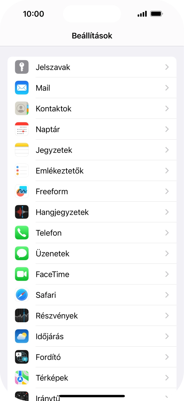 Válaszd a Telefon lehetőséget.