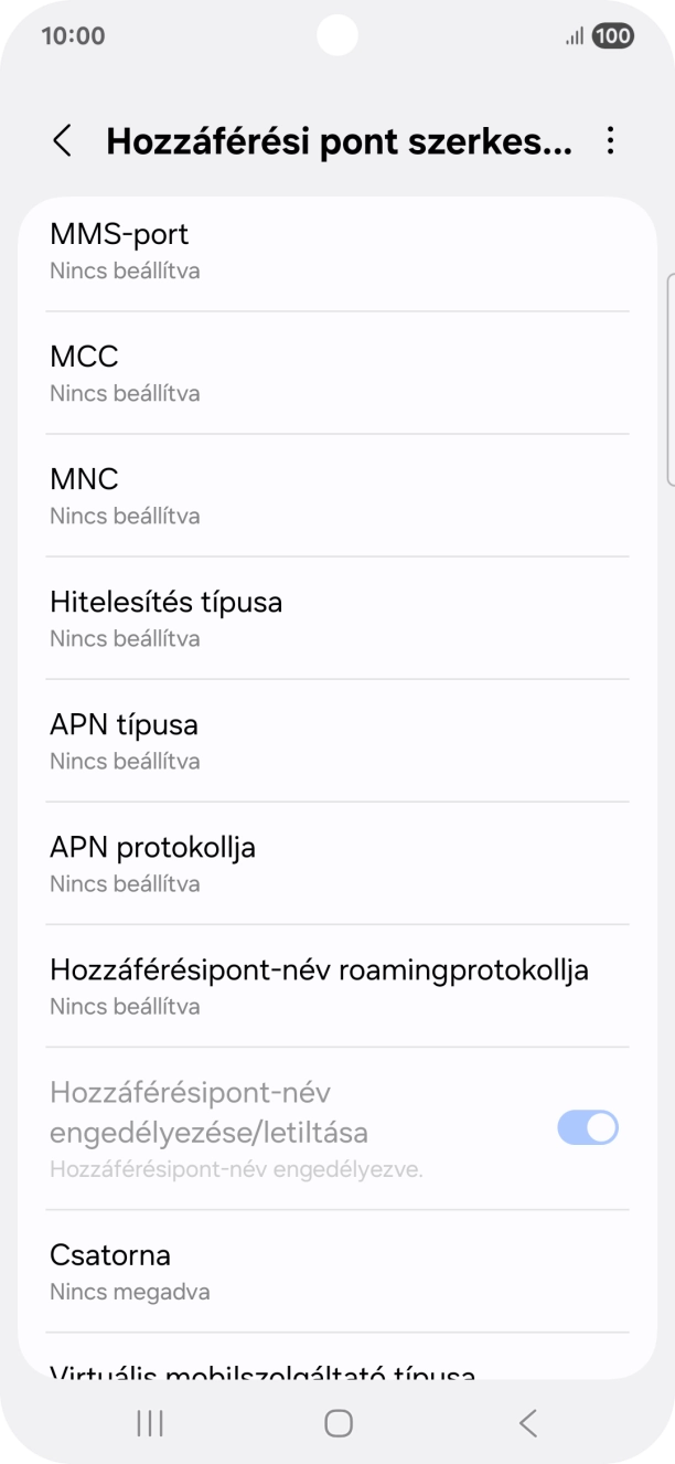 Válaszd az MMS-port lehetőséget.