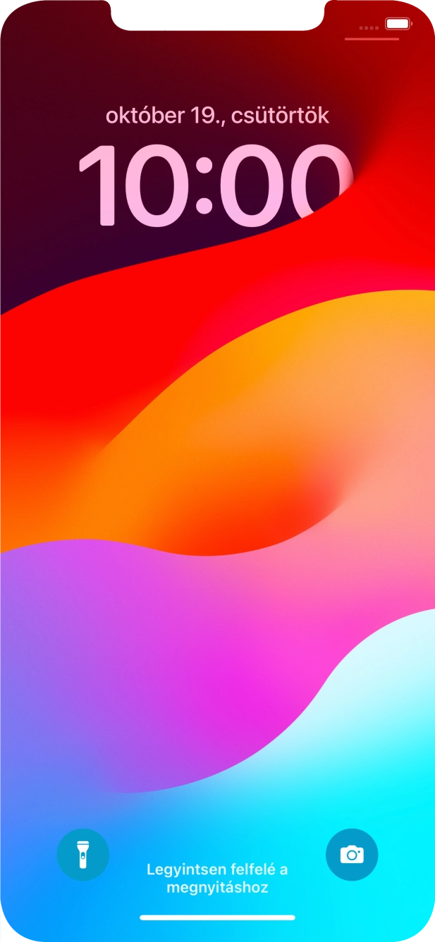 Húzd az ujjad felfelé a kijelző aljáról. Húzd az ujjad felfelé a kijelző aljáról.