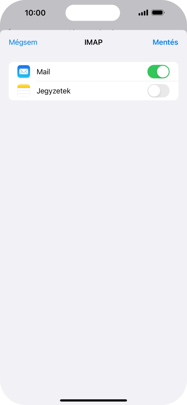 Válaszd a Mentés lehetőséget. Beállította a rendszer az e-mail-fiókodat. Amennyiben további beállításokat kívánsz alkalmazni a bejövő és kimenő szerverhez, az alábbi lépésekkel folytasd.