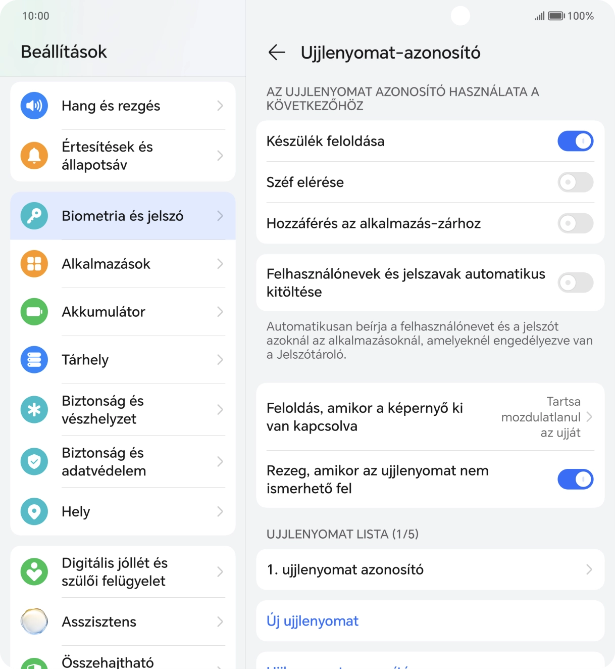 Kattints a kívánt beállítások melletti csúszkákra a funkciók be- vagy kikapcsolásához. Kattints a kívánt beállítások melletti csúszkákra a funkciók be- vagy kikapcsolásához.