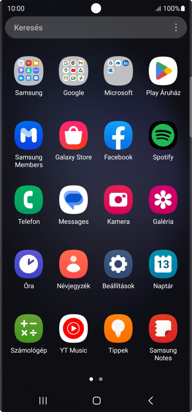 Válaszd a Samsung lehetőséget. Válaszd a Samsung lehetőséget.