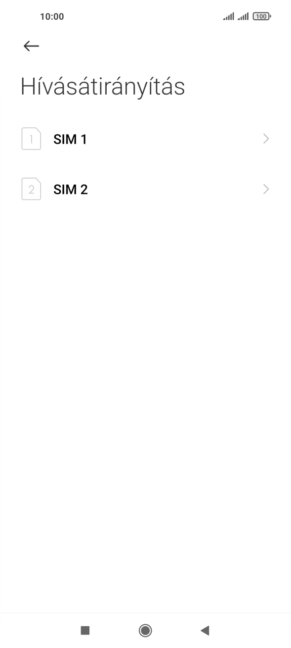 Kattints a kívánt SIM-kártyára.