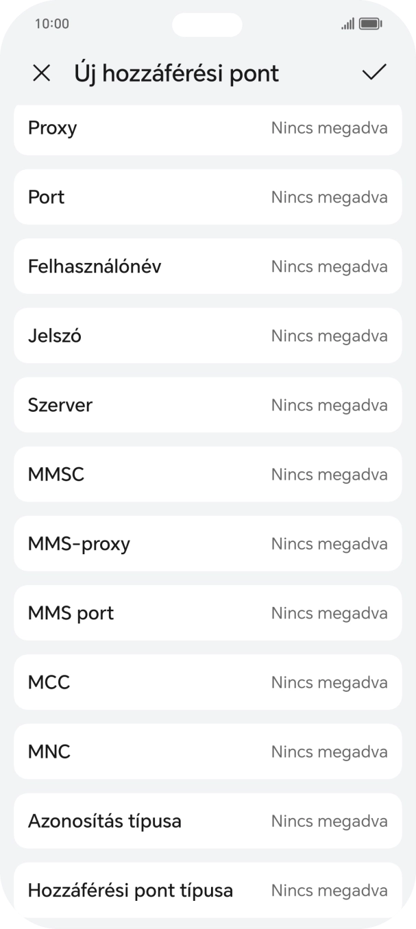 Válaszd az MNC lehetőséget.