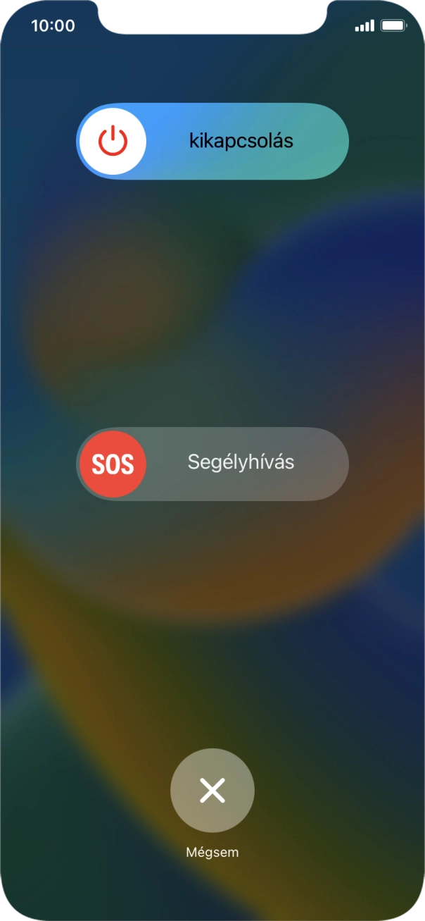 Kattints a kikapcsolás ikonra, és húzd az ikont jobbra.