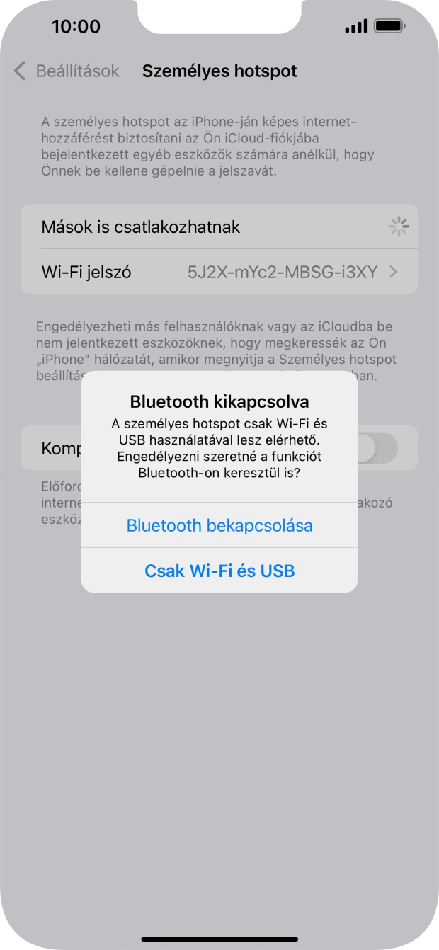 Amennyiben ki van kapcsolva a Wi-Fi, válaszd a Csak Wi-Fi és USB lehetőséget.