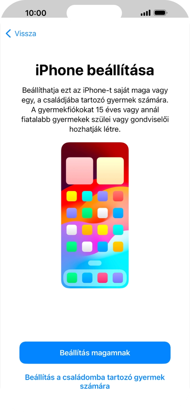 Válaszd a Beállítás magamnak lehetőséget.