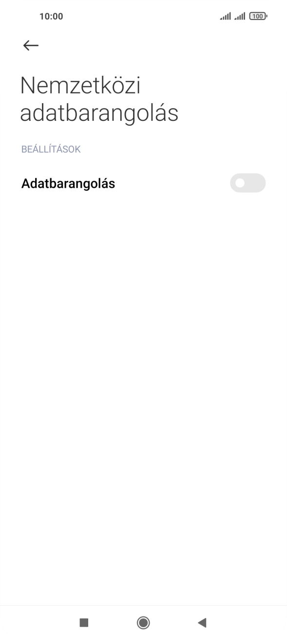 Kattints az „Adatbarangolás” melletti csúszkára a funkció be- vagy kikapcsolásához. Kattints az „Adatbarangolás” melletti csúszkára a funkció be- vagy kikapcsolásához.