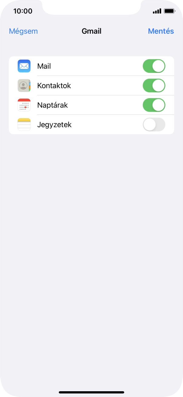 Amennyiben a kijelzőn ez a képernyőkép látható, az e-mail-fiókodat felismerte a rendszer, és automatikusan beállította. Kövesd a képernyőn megjelenő utasításokat  további adatok csatolásához, és fejezd be az új fiók létrehozását.