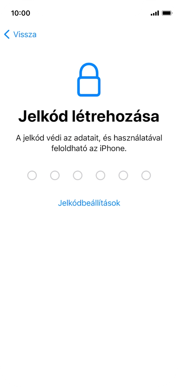 Válaszd a Jelkódbeállítások lehetőséget.