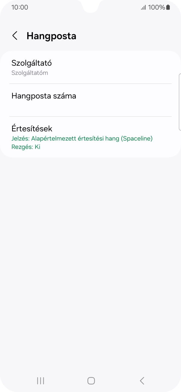 Válaszd a Hangposta száma lehetőséget. Válaszd a Hangposta száma lehetőséget.