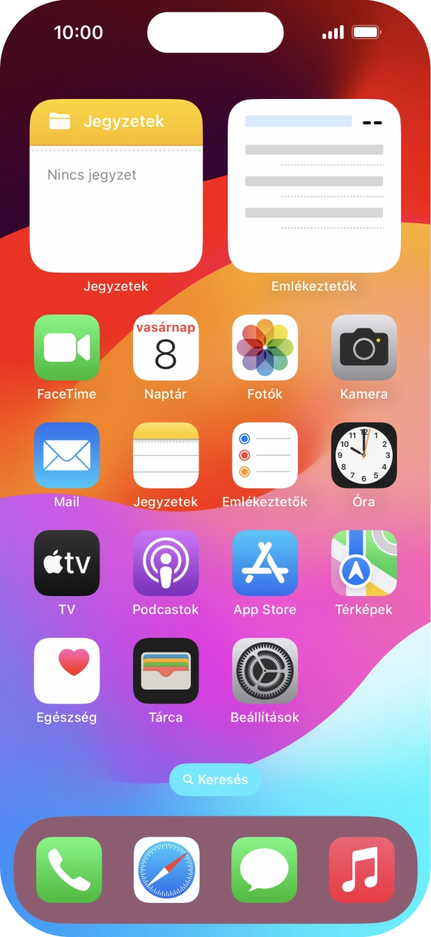 Válaszd a Beállítások lehetőséget. Válaszd a Beállítások lehetőséget.