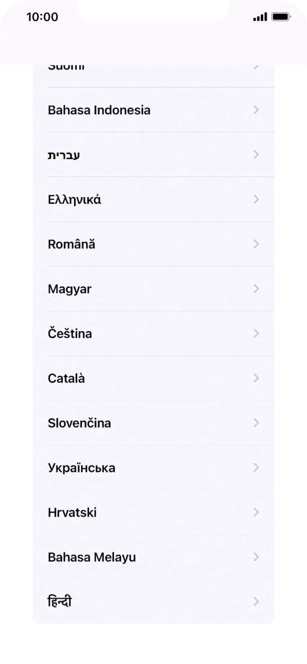 Válaszd ki a kívánt nyelvet.