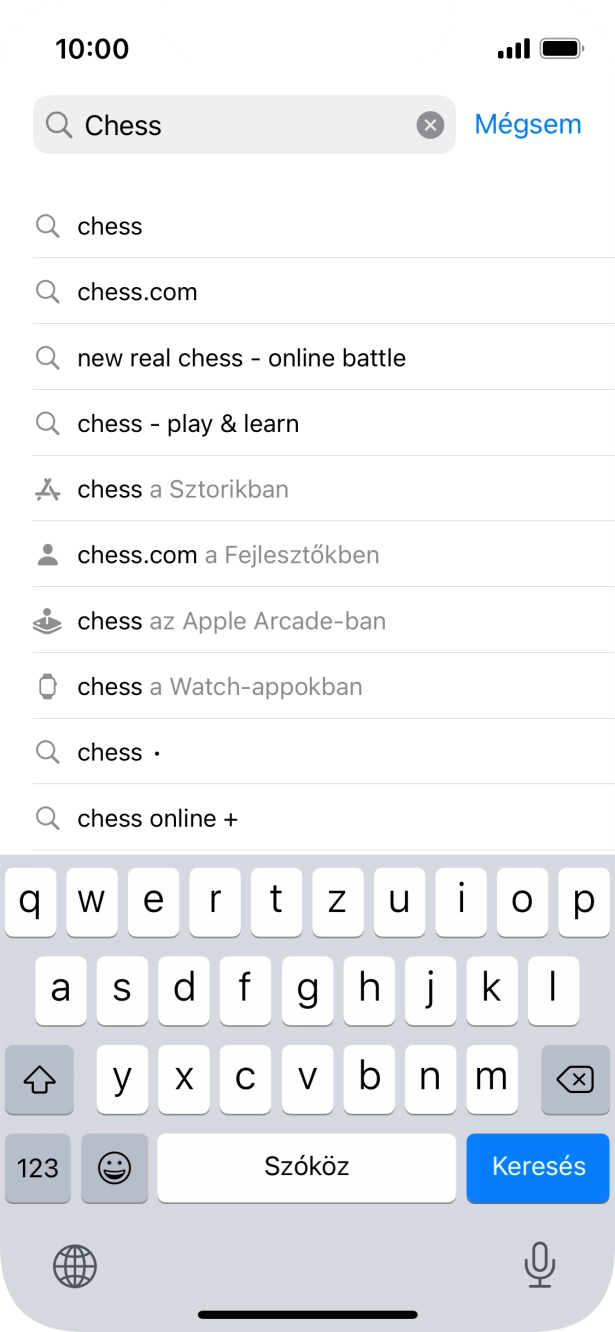 Válaszd a Keresés lehetőséget.