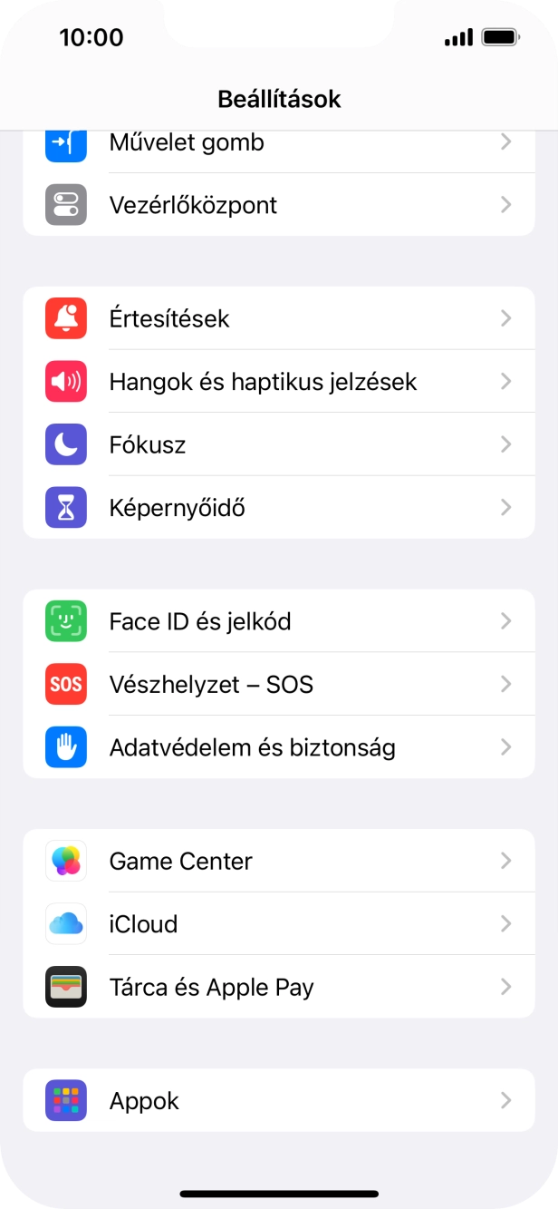 Válaszd az Appok lehetőséget.