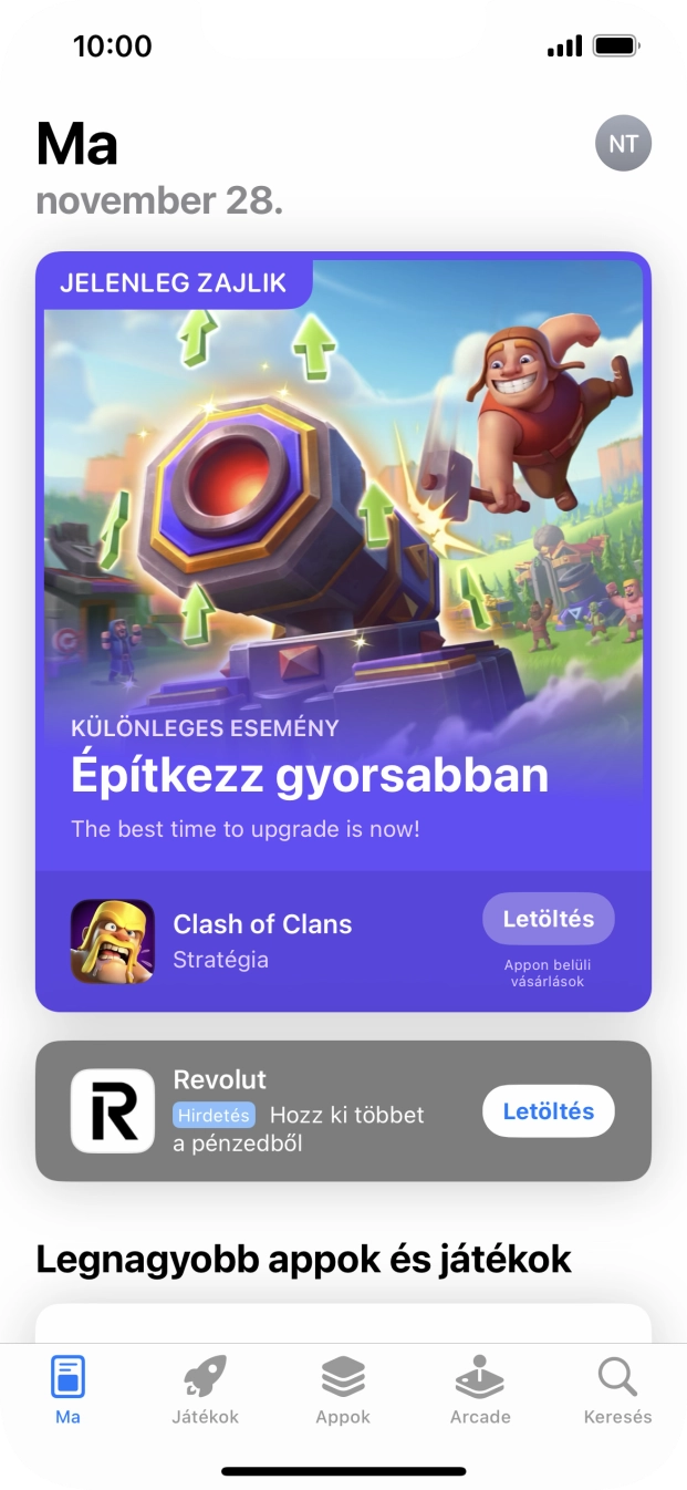 Válaszd a Keresés lehetőséget. Válaszd a Keresés lehetőséget.