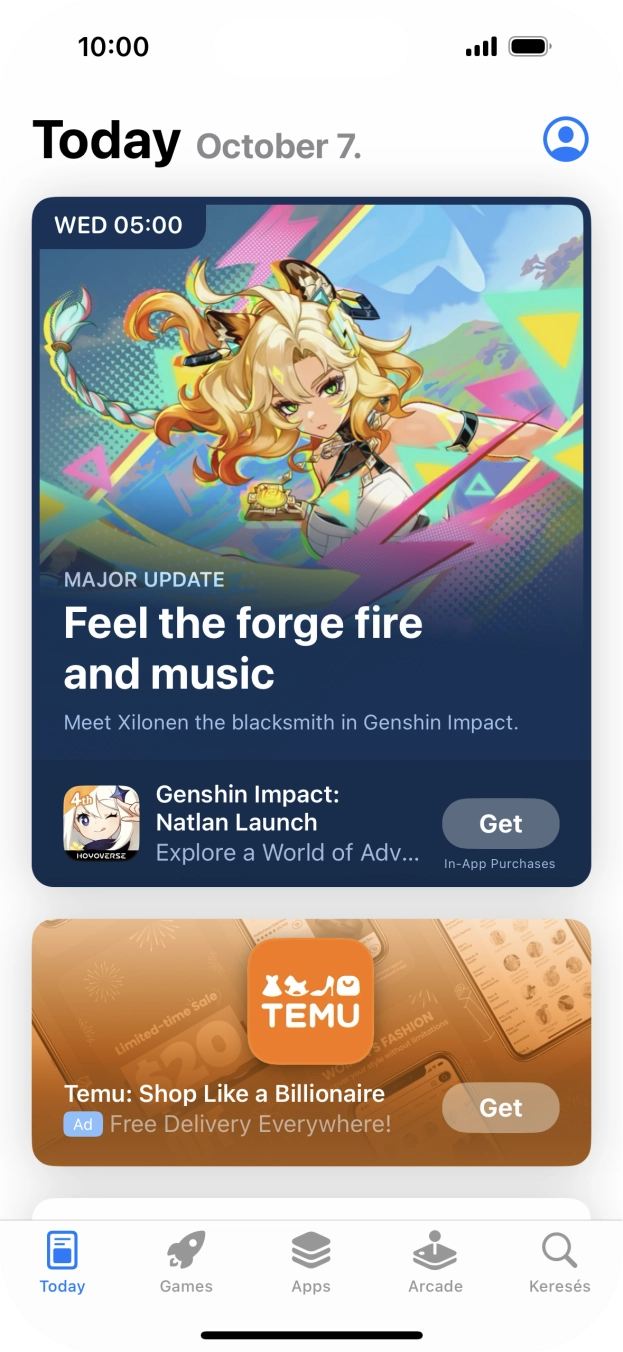 Válaszd a Keresés lehetőséget.