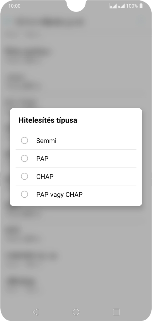 Válaszd a PAP lehetőséget. Válaszd a PAP lehetőséget.