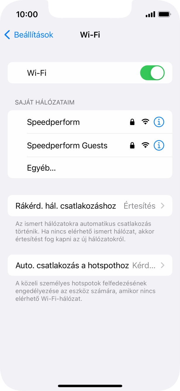 Kattints a kívánt Wi-Fi hálózatra, és írd be a Wi-Fi hálózathoz tartózó jelszót.