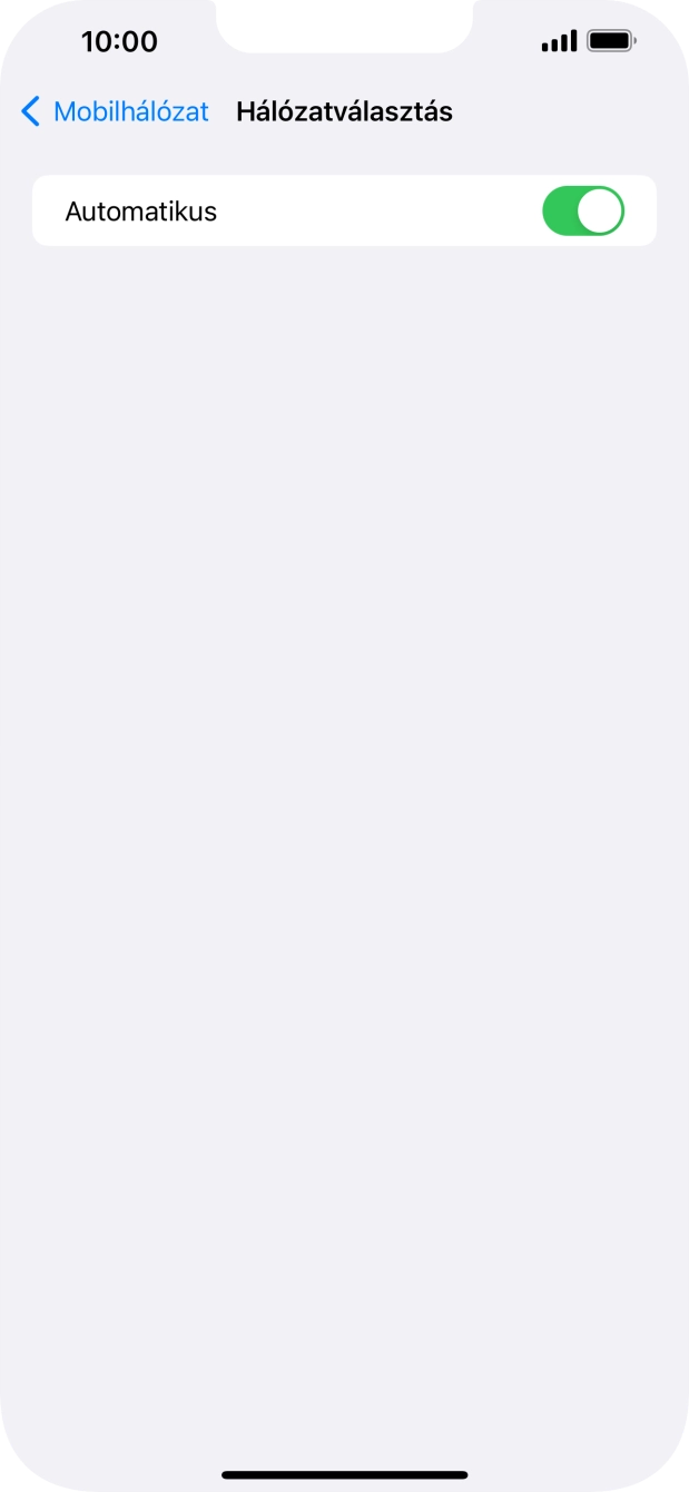 Kattints az „Automatikus” melletti csúszkára a funkció automatikus választásának be- vagy kikapcsolásához.