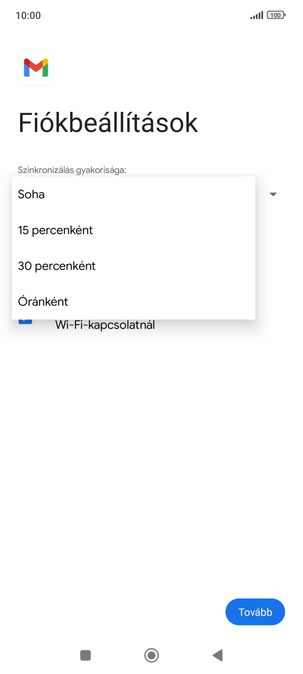 Válaszd ki a kívánt beállítást.