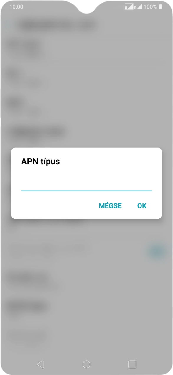 Írd be azt, hogy mms, és válaszd az OK lehetőséget.