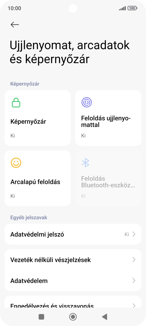 Válaszd a Feloldás ujjlenyomattal lehetőséget.