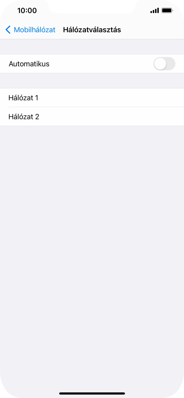 Ha kikapcsolod a funkciót, válaszd a kívánt hálózatot. Ha kikapcsolod a funkciót, válaszd a kívánt hálózatot.